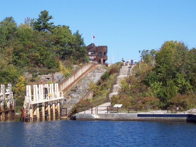 The marine railway from the water