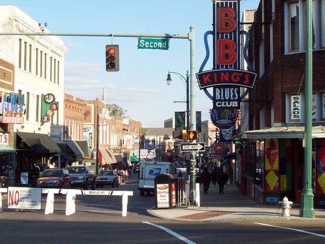 Beale Street and B.B. King’s Blues Club, Memphis