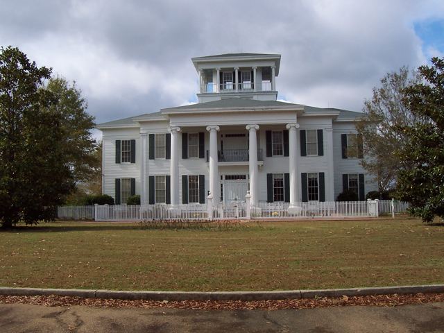 A columned southern mansion