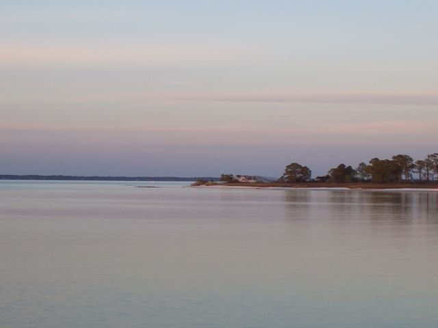 Evening light over the bay