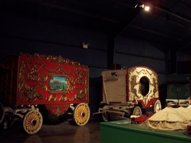 Circus wagons at the Ringling museum