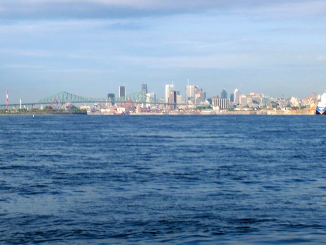 The Montreal skyline from the water